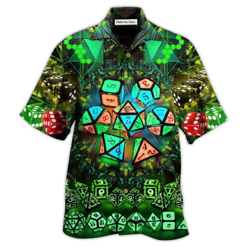 D20 Glowing Kaleidoscope Dice - Hawaiian Shirt