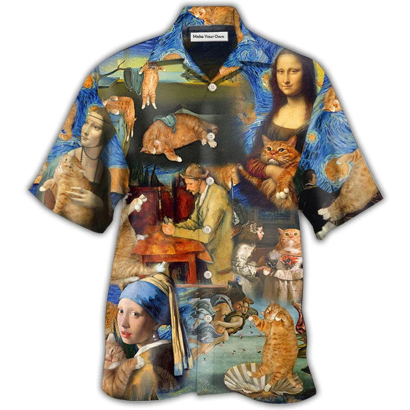 Cat Lover Art - Hawaiian Shirt