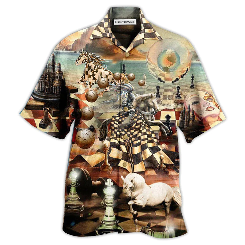 Chess Power Of The Knights In Chess Vintage - Hawaiian Shirt