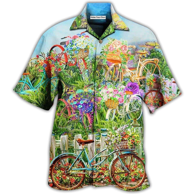 Bike Love Flowers So Much - Hawaiian Shirt