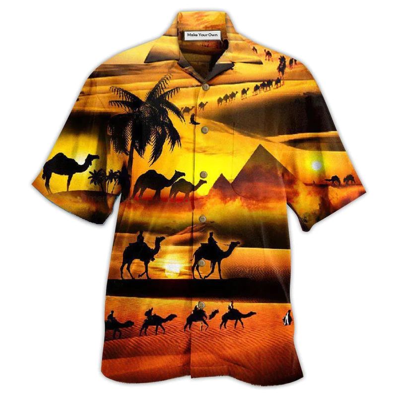 Camel Desert Is Under The Sunlight - Hawaiian Shirt