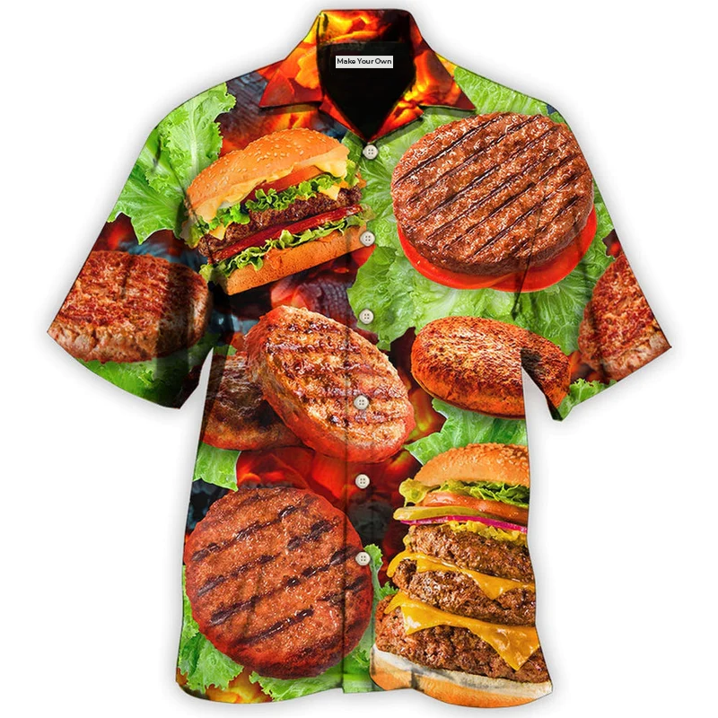 BBQ Hamburger Patties BBQ Style - Hawaiian Shirt