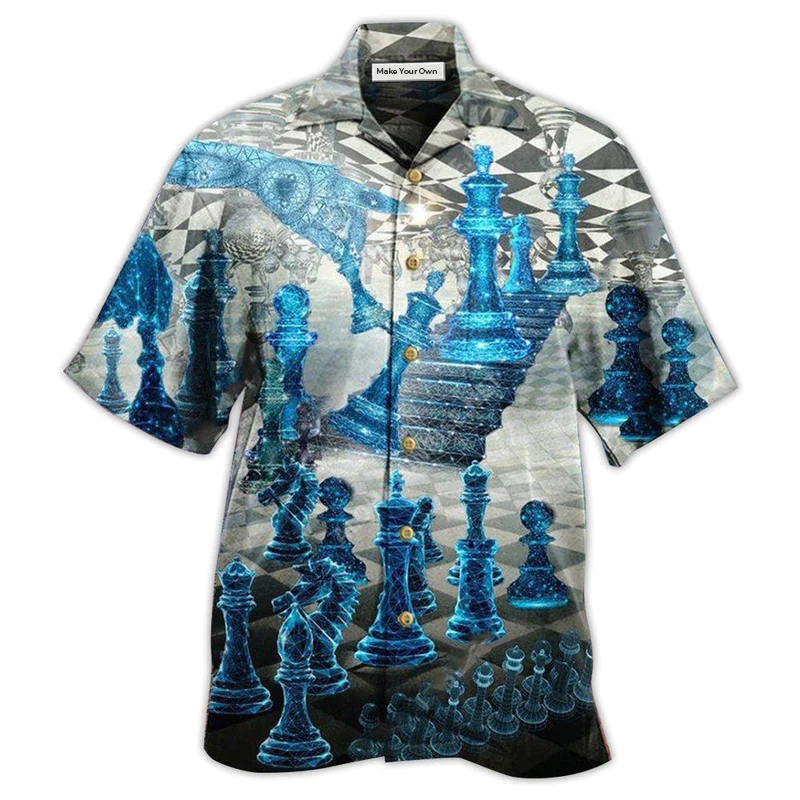Chess Is Like A Game Blue - Hawaiian Shirt