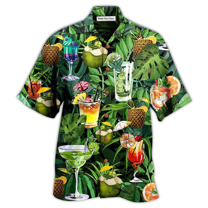 Cocktail And Fruit Hello Summer - Hawaiian Shirt