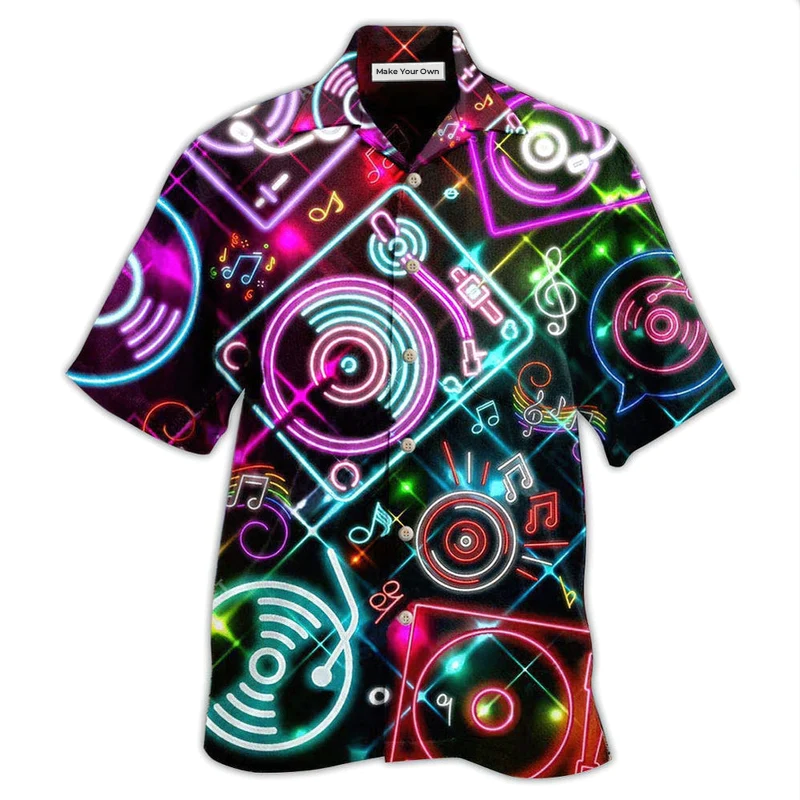 Music Record Player In Memory - Hawaiian Shirt