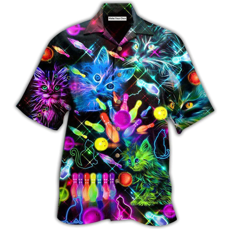 Bowling With My Cats - Hawaiian Shirt