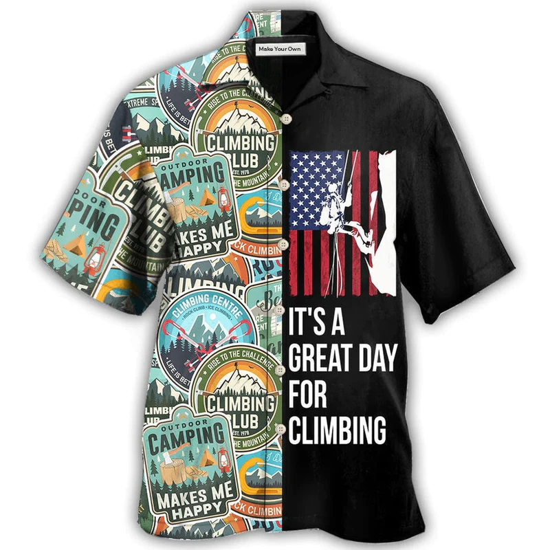 Climbing It's A Great Day For Cool Climbing - Hawaiian Shirt