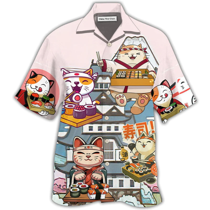 Cat Sushi Lovely - Hawaiian Shirt