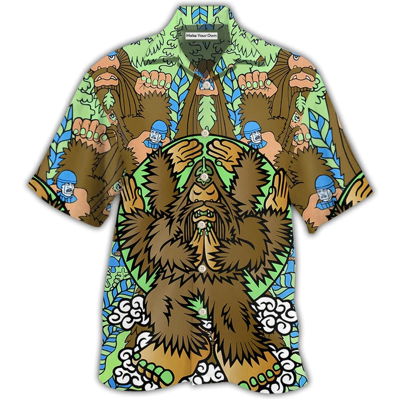Bigfoot Funny Art Style - Hawaiian Shirt