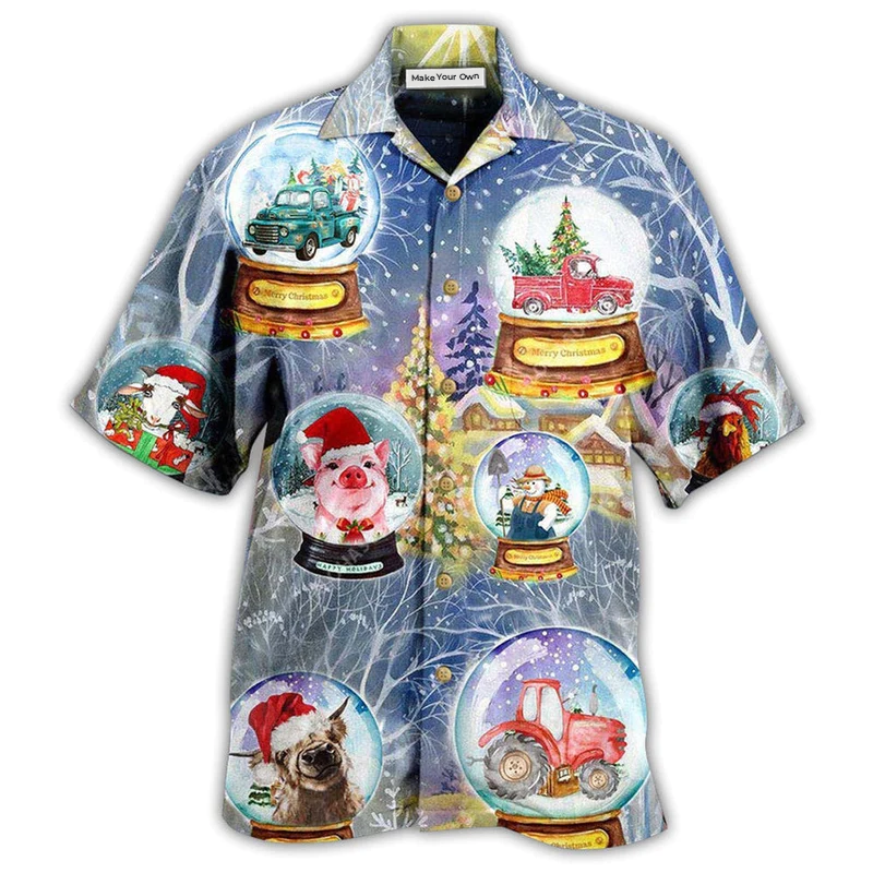 Farm Xmas Funny Global - Hawaiian Shirt