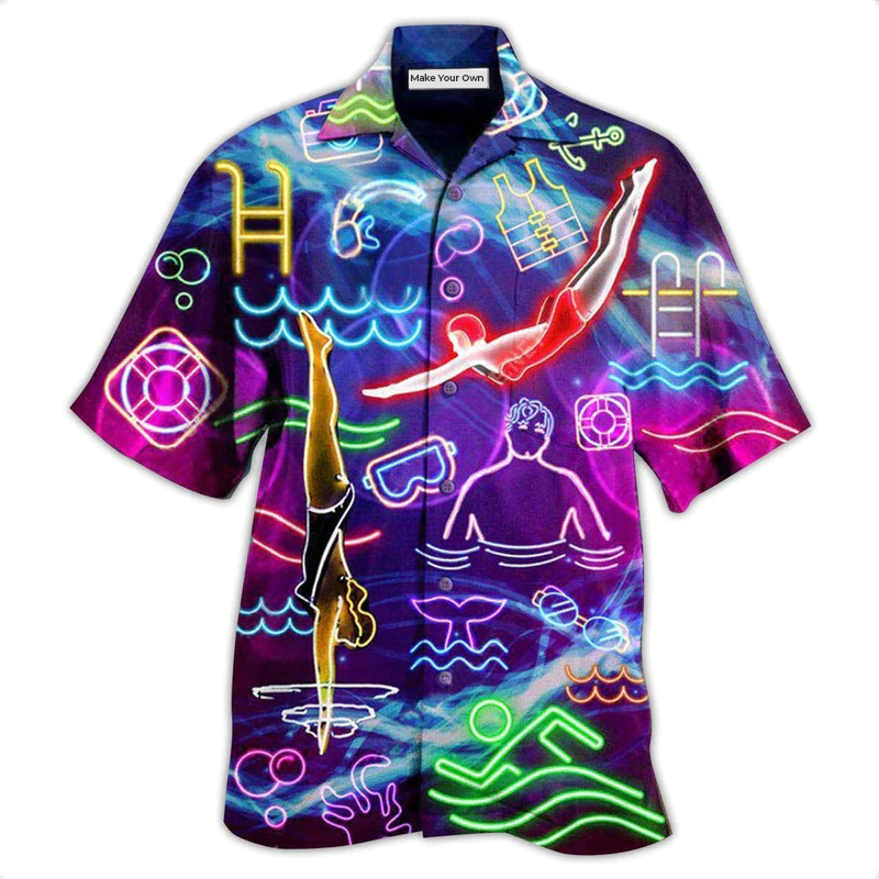 Swimming With Your Heart Swimming - Hawaiian Shirt