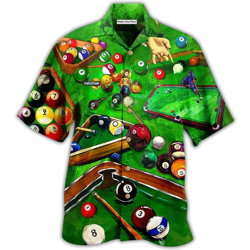 Billiard Is My Life My Love Green - Hawaiian Shirt