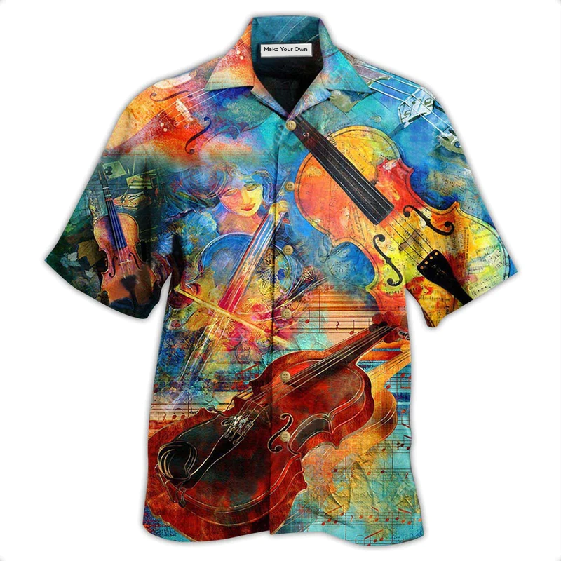 Violin Music Abstract - Hawaiian Shirt
