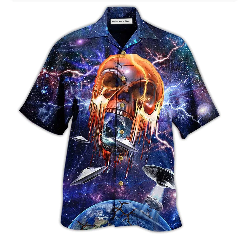 Skull Love Galaxy - Hawaiian Shirt