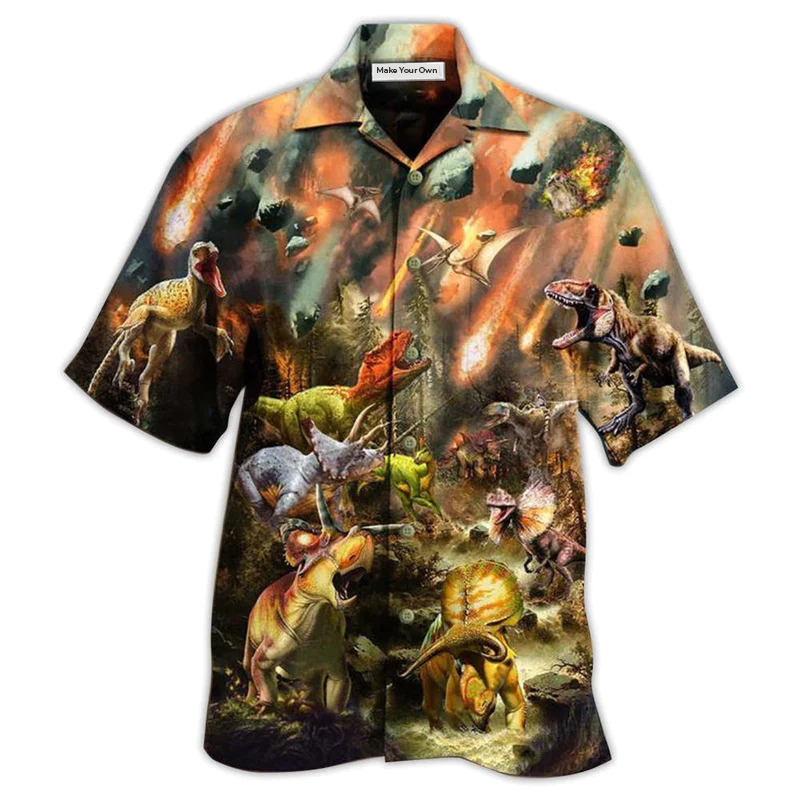 Dinosaur Perish Life With Fire - Hawaiian Shirt