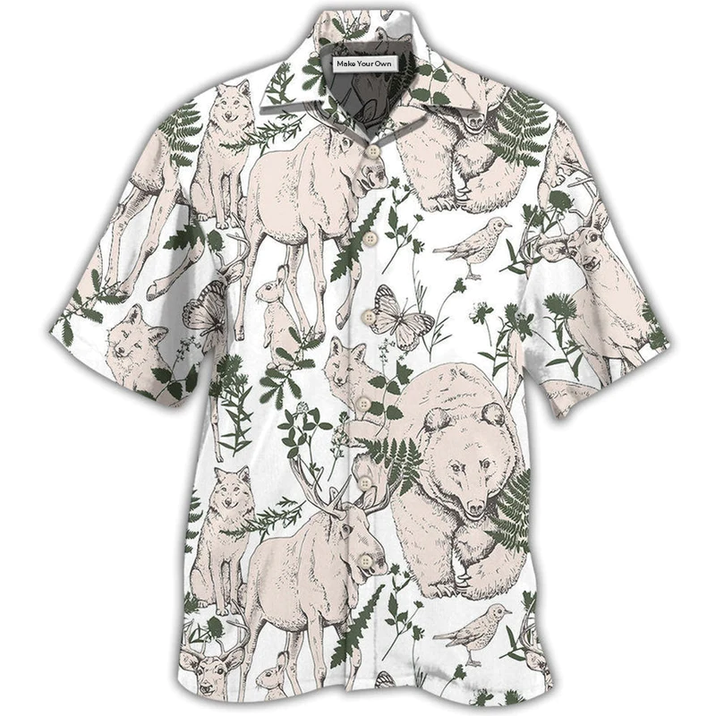 Animals Wild Animals Forest Basic Style - Hawaiian Shirt