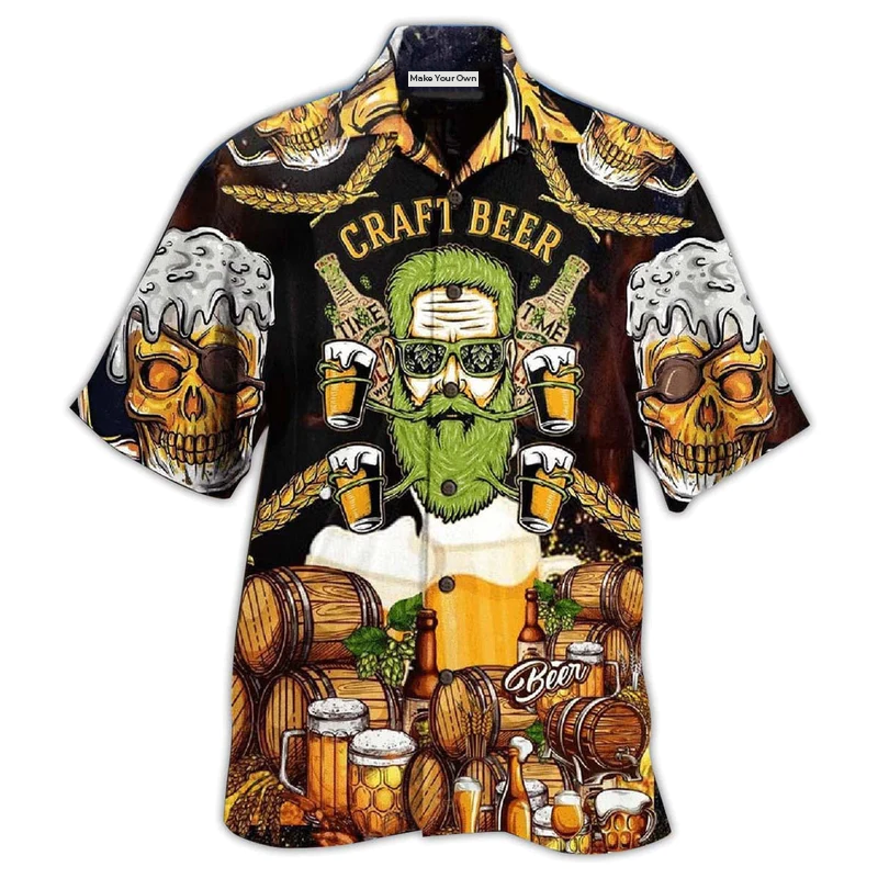 Beer Skull Craft Beer - Hawaiian Shirt