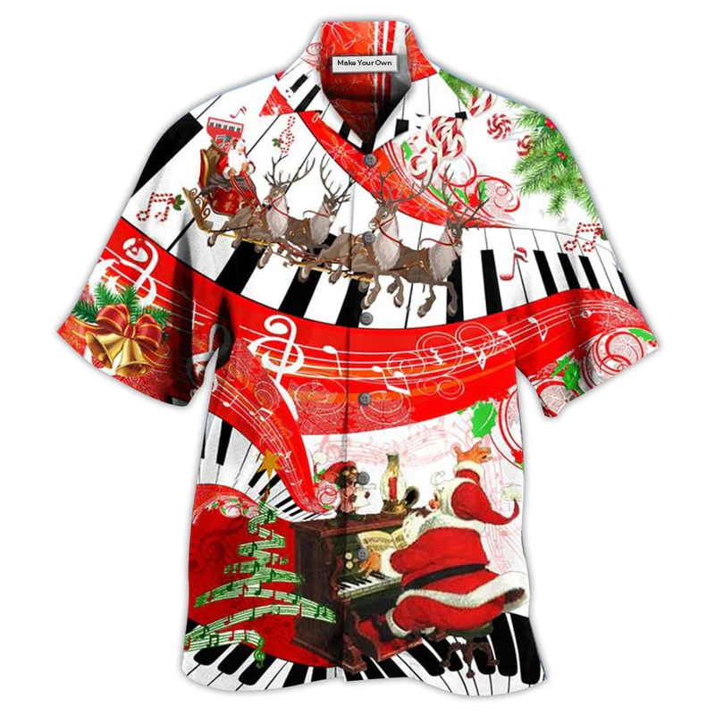 Piano Music Merry Christmas Love - Hawaiian Shirt