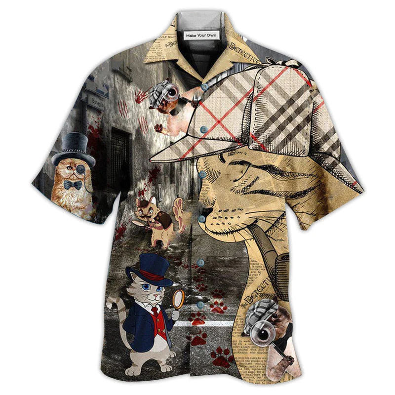 Cat Cool Master Detective - Hawaiian Shirt