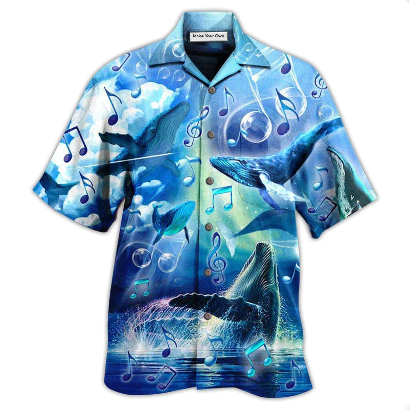 Whale Dancing In The Melody Of The Blue Sea - Hawaiian Shirt