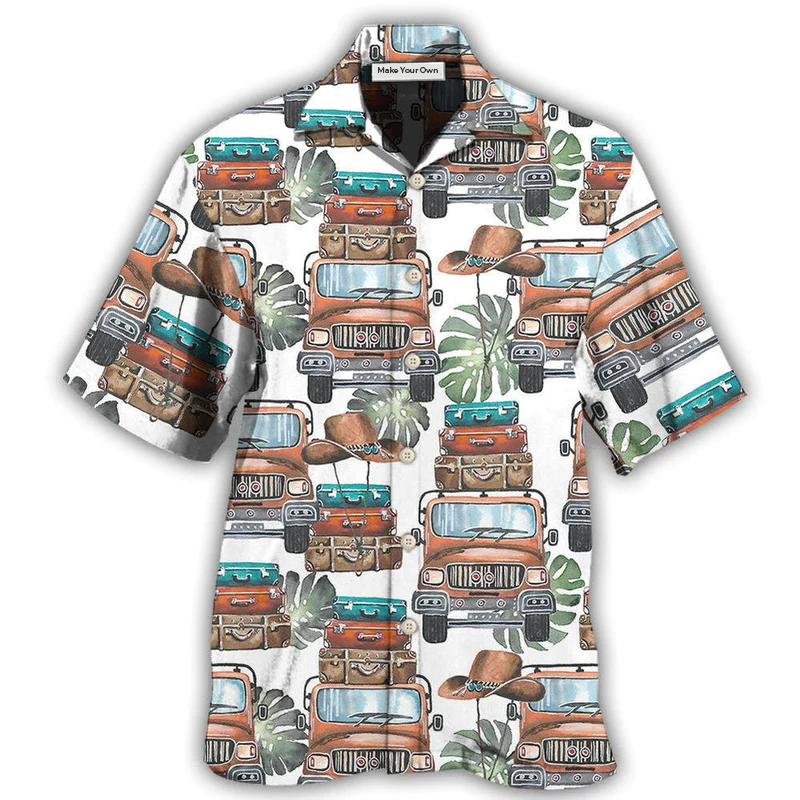 Car And Luggage Tropical Leaf - Hawaiian Shirt