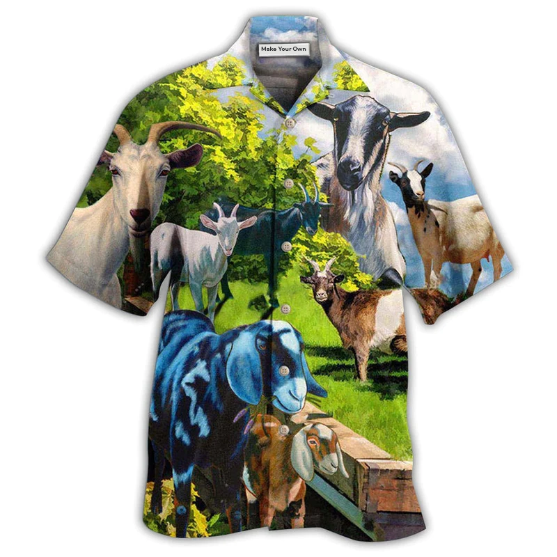 Goat Animals Goat Anything - Hawaiian Shirt