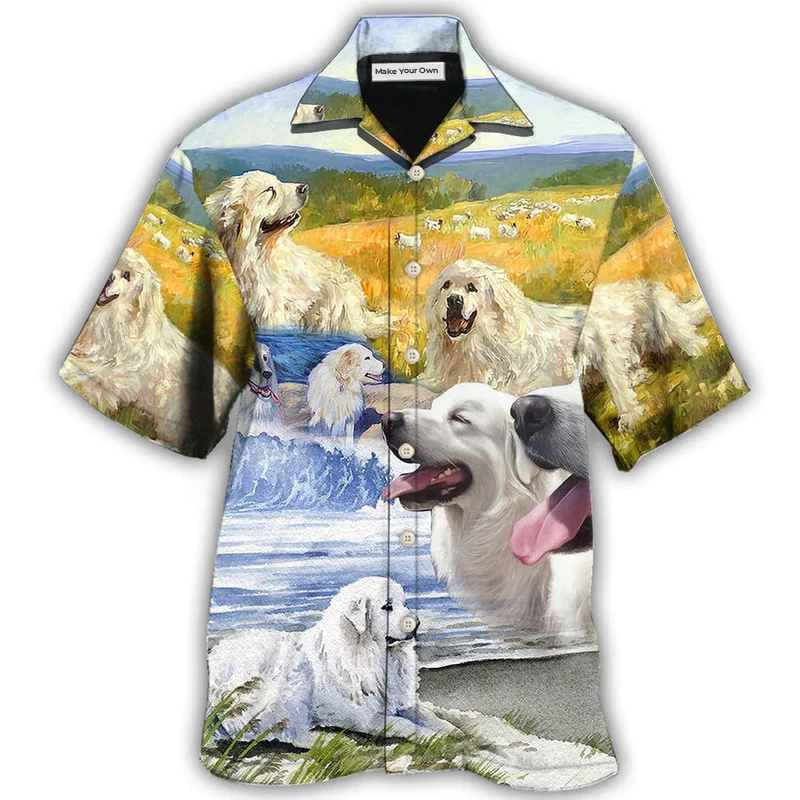 Great Pyrenees Art Dog Lovely - Hawaiian Shirt