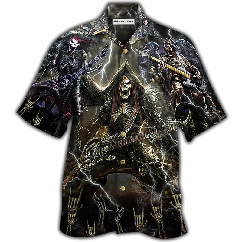 Guitar Music Get High With Music Dark Style - Hawaiian Shirt
