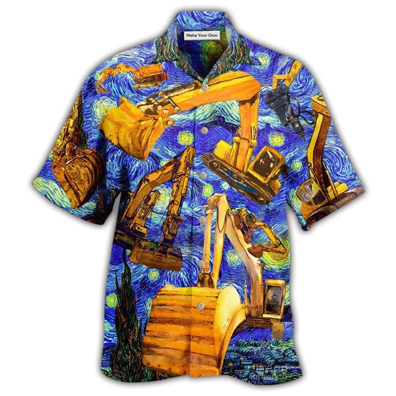 Excavator See You Later Art - Hawaiian Shirt