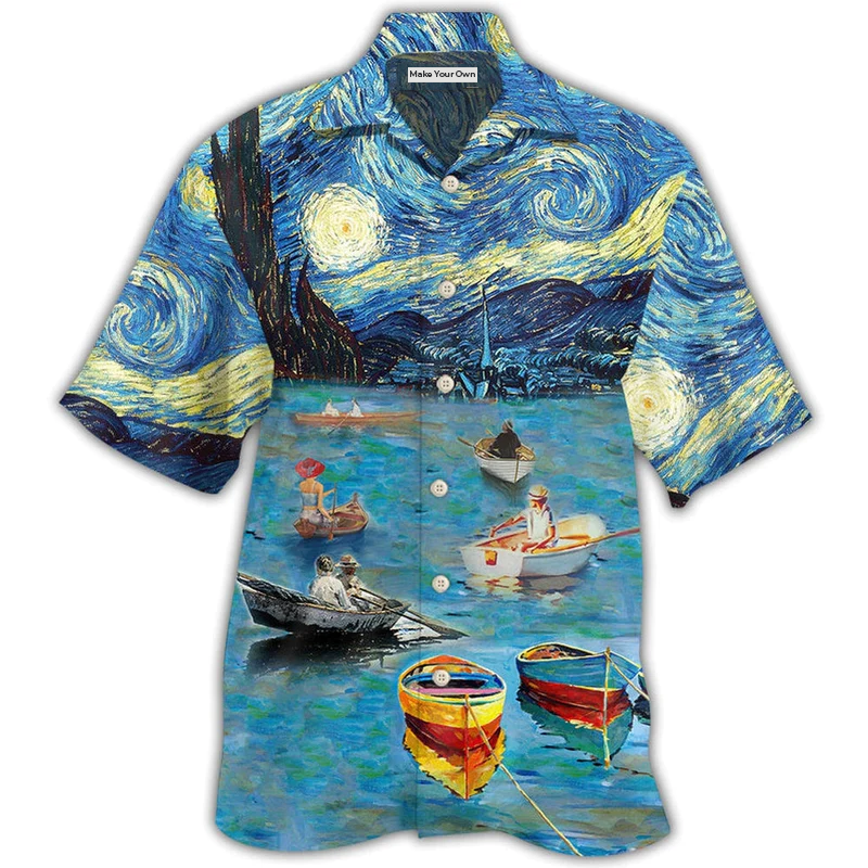 Boat Mysterious Art Sky - Hawaiian Shirt