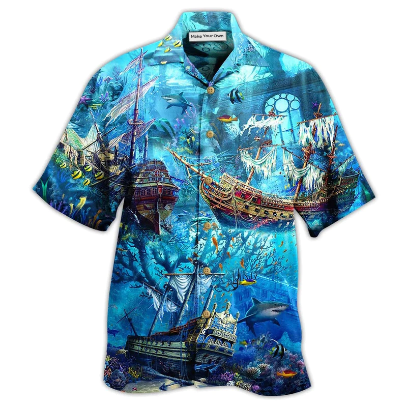Ship Underwater Treasures The Forgotten Ship - Hawaiian Shirt