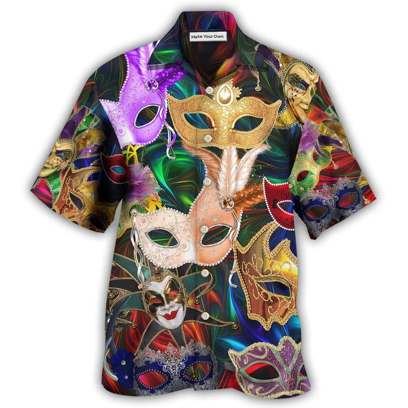 Mardi Gras Feather Party - Hawaiian Shirt
