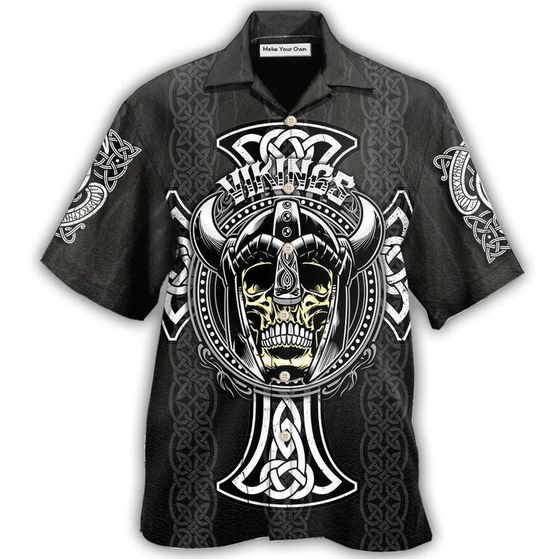 Viking Cool Pattern Black Style - Hawaiian Shirt