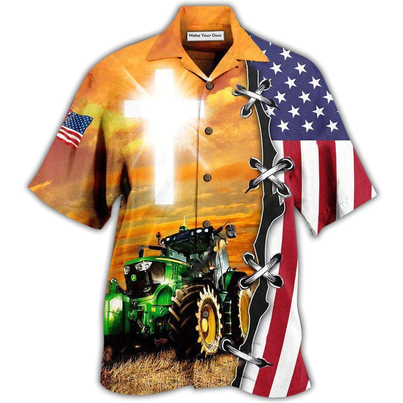 Tractor Proud To Be A Farmer - Hawaiian Shirt