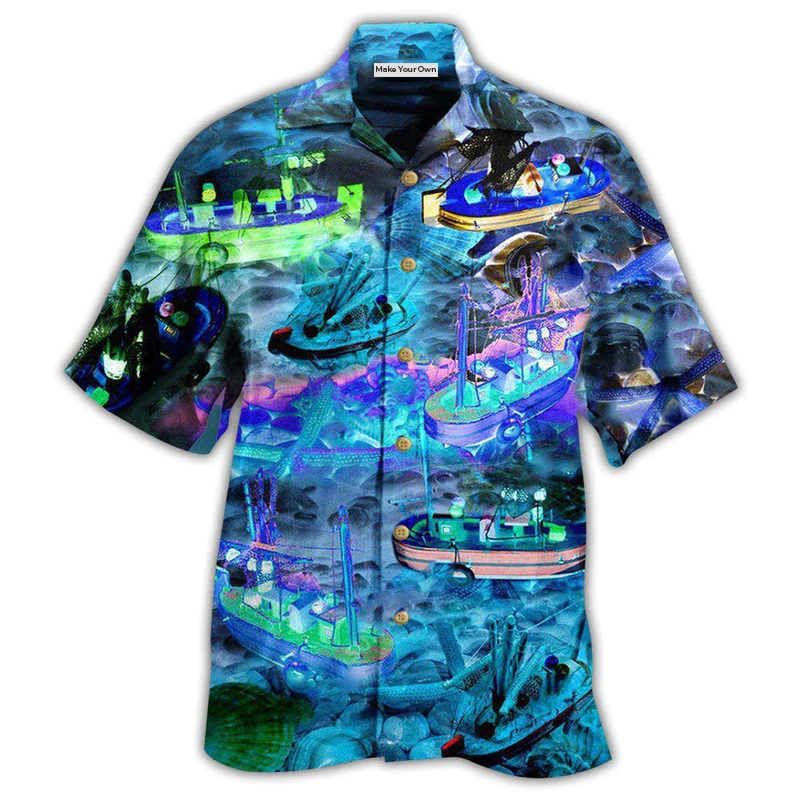 Boat Boat Blue Life Is Good On Our Boat - Hawaiian Shirt