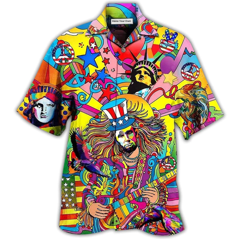 Hippie America Colorfull Style - Hawaiian Shirt