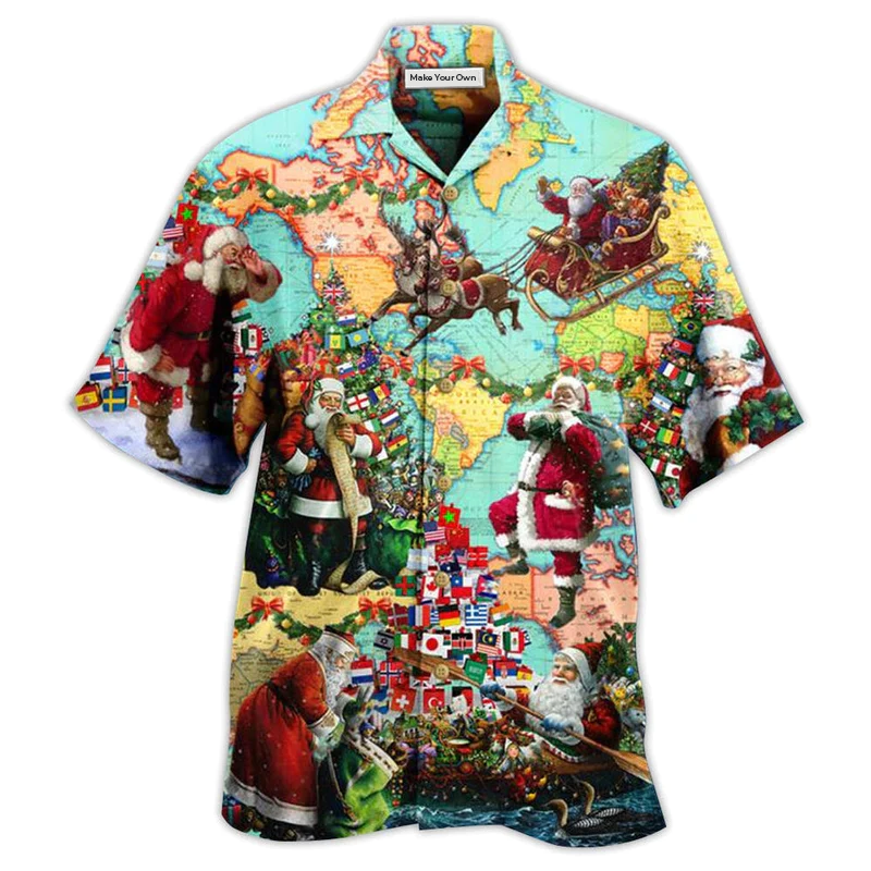 Chirstmas Love Santa - Hawaiian Shirt