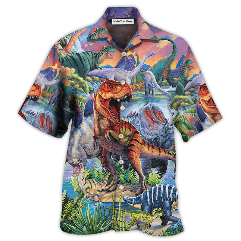 Dinosaur Big World Amazing - Hawaiian Shirt