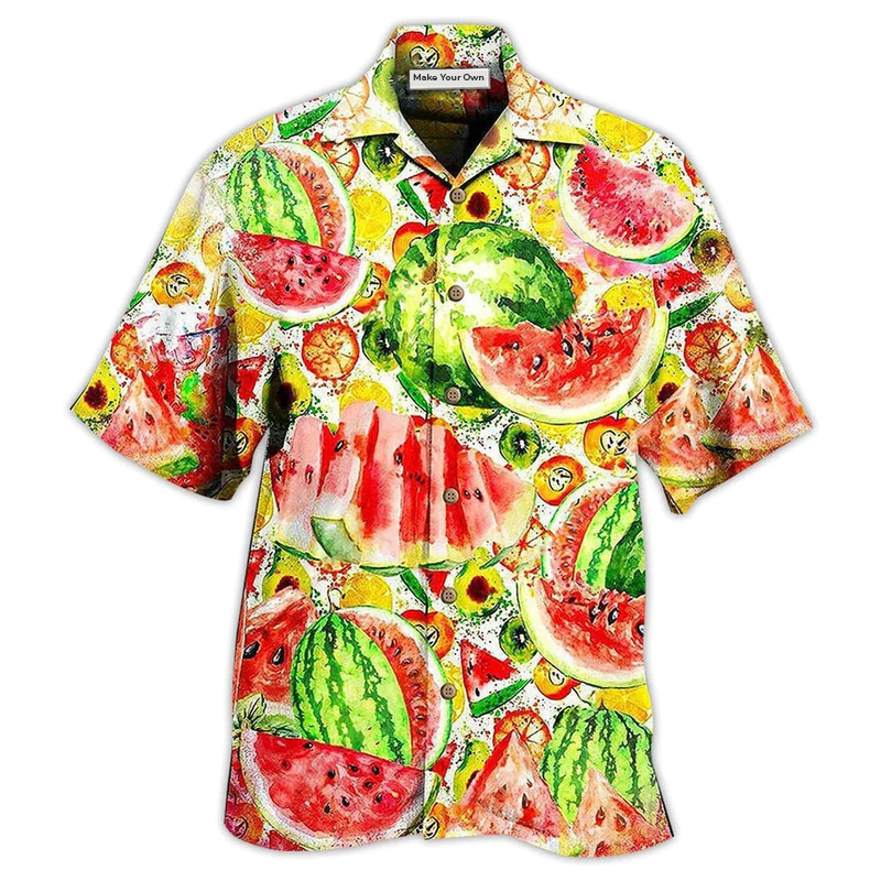 Fruit Summer Time Watermelon - Hawaiian Shirt