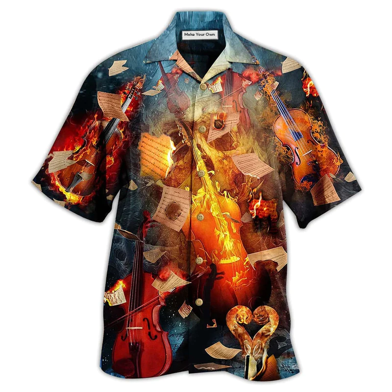 Violin Music Fire Burn Fire - Hawaiian Shirt