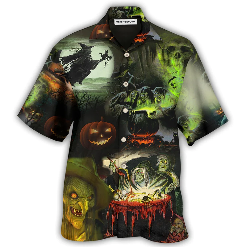 Halloween Witches Noticed You With Smoke - Hawaiian Shirt