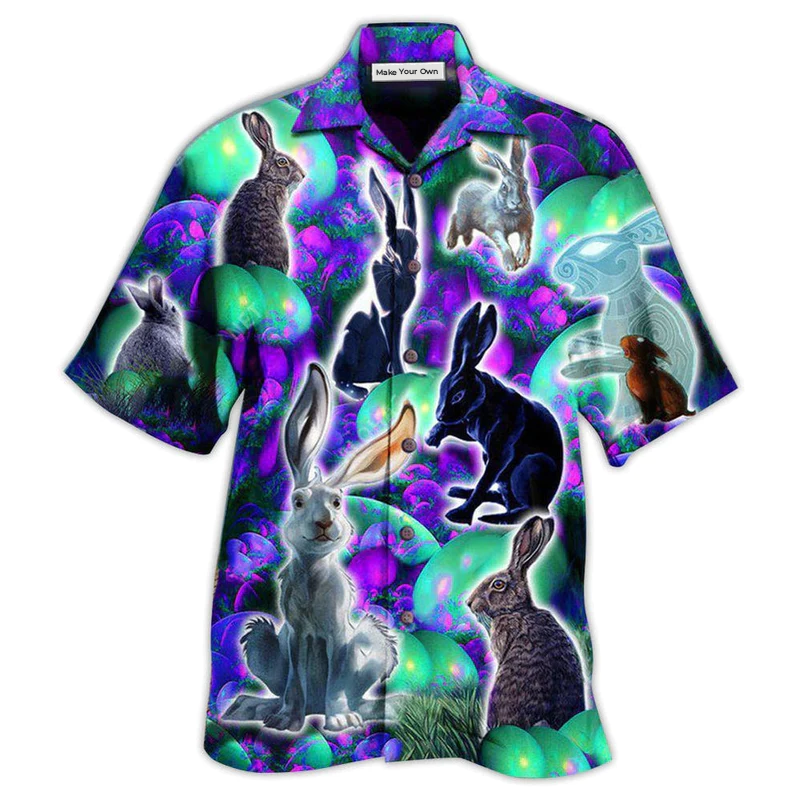 Rabbit Get Egg Cited For Easter - Hawaiian Shirt