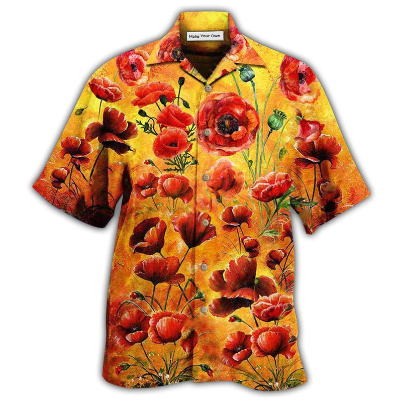 Poppy Flowers Lest We Forget - Hawaiian Shirt