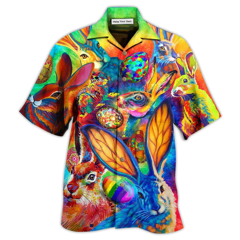 Rabbit Colorful - Hawaiian Shirt