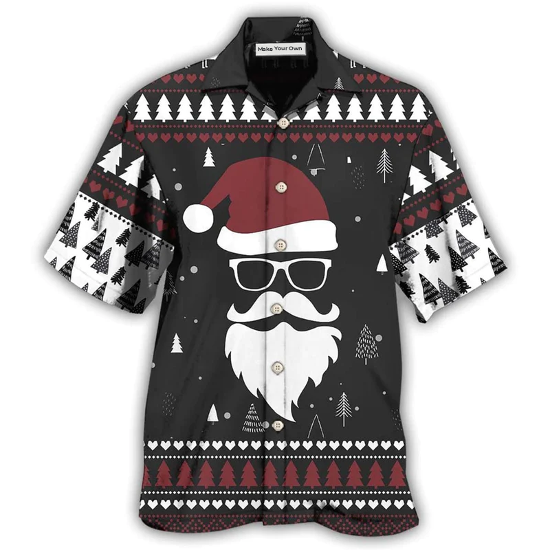 Santa Claus Up On The Rooftop Click Click Click - Hawaiian Shirt