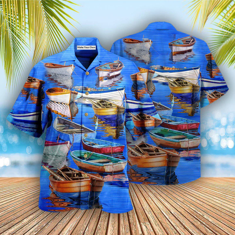 Boat Life Is Better On The Boat Blue - Hawaiian Shirt