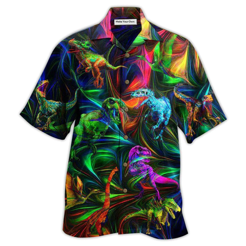 Dinosaur Amazing Love Neon Style - Hawaiian Shirt