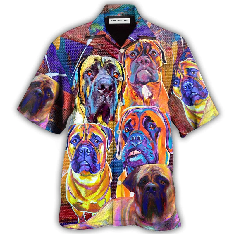 Bullmastiff Cool Painting Dog Lover - Hawaiian Shirt