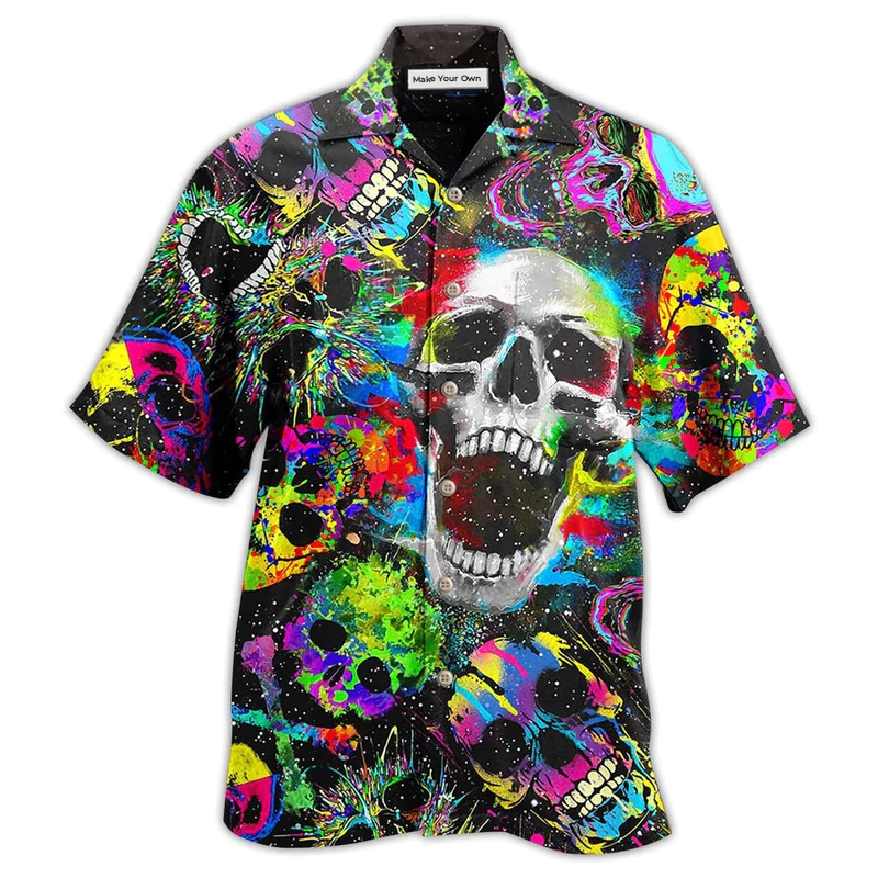 Skull Scare Cool Style - Hawaiian Shirt