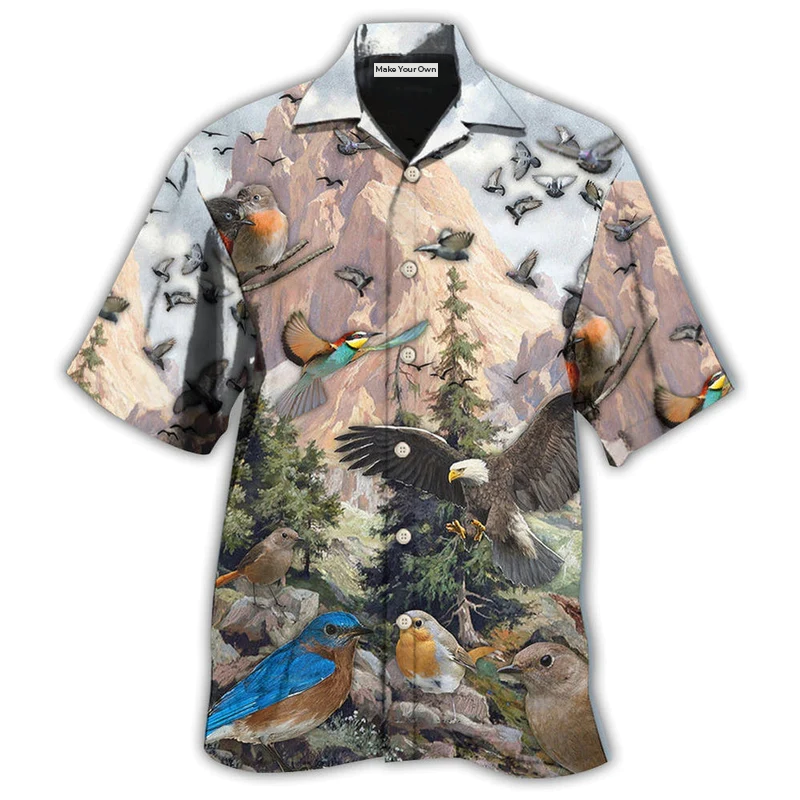 Birds On Mountain - Hawaiian Shirt